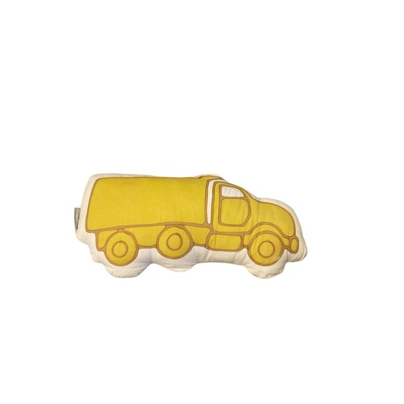 Crate&Barrel Other - Crate & Barrel Kids Yellow Truck Shaped Decorative Pillow Nursery Bedroom Beddin
